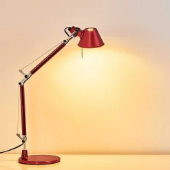 Lampe A Poser Artemide Tolomeo Micro Rouge, 1 Lumiere