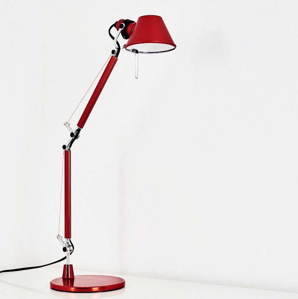 Lampe A Poser Artemide Tolomeo Micro Rouge, 1 Lumiere