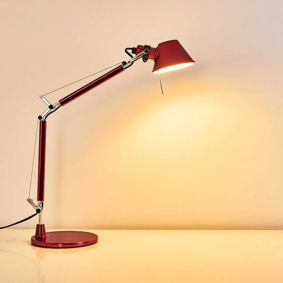 Lampe A Poser Artemide Tolomeo Micro Rouge, 1 Lumiere