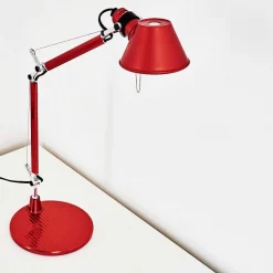 Lampe A Poser Artemide Tolomeo Micro Rouge, 1 Lumiere