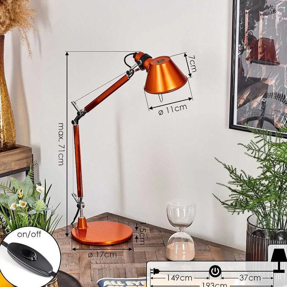 Lampe A Poser Artemide Tolomeo Micro Orange, 1 Lumiere
