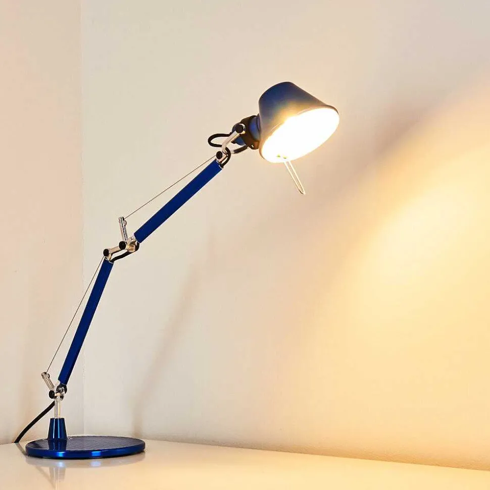 Lampe A Poser Artemide Tolomeo Micro Bleu, 1 Lumiere
