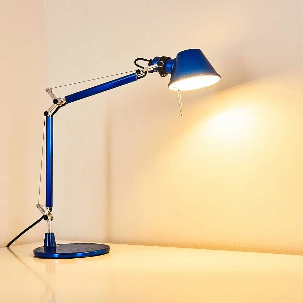 Lampe A Poser Artemide Tolomeo Micro Bleu, 1 Lumiere