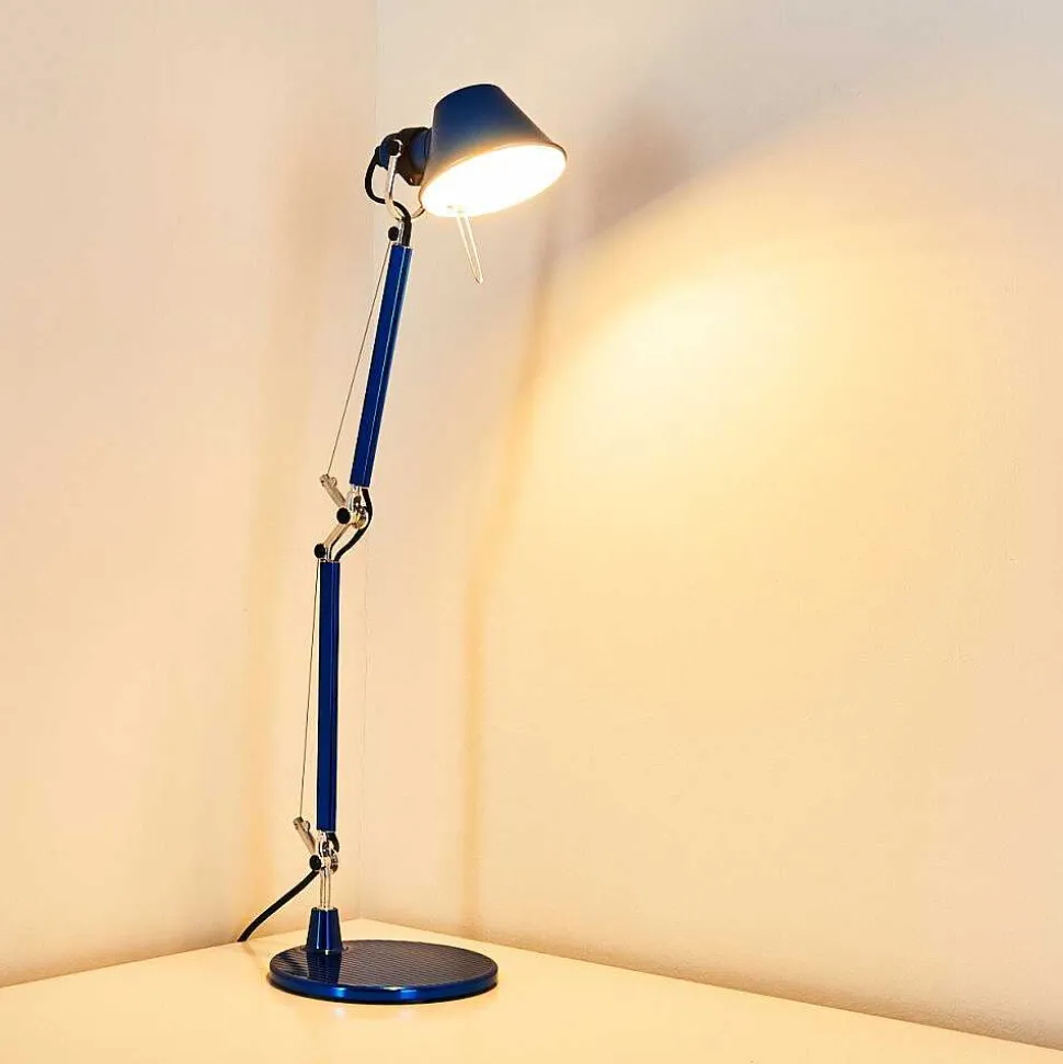 Lampe A Poser Artemide Tolomeo Micro Bleu, 1 Lumiere