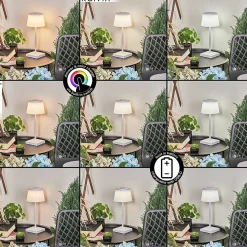 Lampe A Poser Burzaco Led Blanc, 1 Lumiere, Changeur De Couleurs