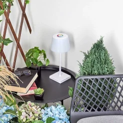 Lampe A Poser Burzaco Led Blanc, 1 Lumiere, Changeur De Couleurs