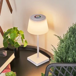 Lampe A Poser Burzaco Led Blanc, 1 Lumiere, Changeur De Couleurs