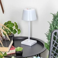 Lampe A Poser Burzaco Led Blanc, 1 Lumiere, Changeur De Couleurs