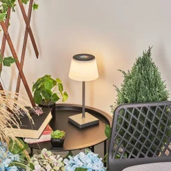 Lampe A Poser Burzaco Led Anthracite, 1 Lumiere, Changeur De Couleurs