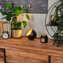 Lampe A Poser Hajo Noir Dore, 1 Lumiere