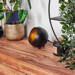 Lampe A Poser Hajo Noir Dore, 1 Lumiere