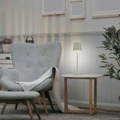 Lampe A Poser Leuchten Direkt Euria Led Gris, 1 Lumiere