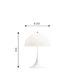Lampe A Poser Louis Poulsen Panthella Mini Led Blanc Opale, 1 Lumiere