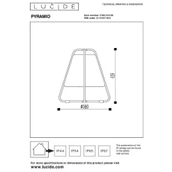 Lampe A Poser Lucide Pyramid Led Anthracite, 1 Lumiere
