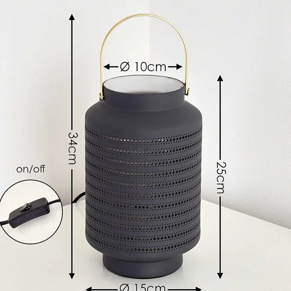 Lampe A Poser Nakajima Noir, Blanc, 1 Lumiere