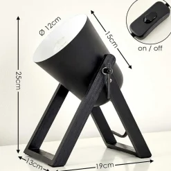 Lampe A Poser Novilly Noir, 1 Lumiere