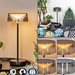 Lampe A Poser Oundo Led Noir, 1 Lumiere