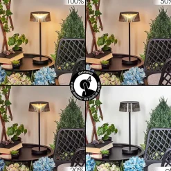 Lampe A Poser Oundo Led Noir, 1 Lumiere