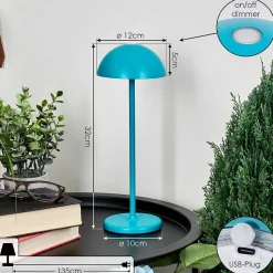 Lampe A Poser Pelaro Led Bleu, 1 Lumiere