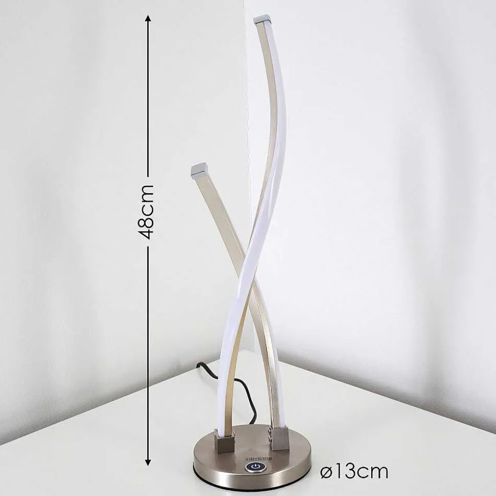 Lampe A Poser Tervo Led Nickel Mat, 2 Lumieres