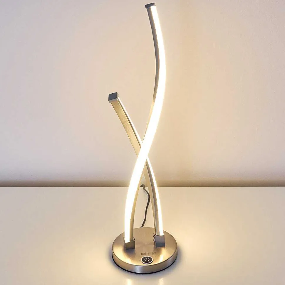 Lampe A Poser Tervo Led Nickel Mat, 2 Lumieres