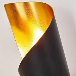 Lampe A Poser Yahuma Noir Dore, 1 Lumiere