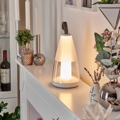 Lampe A Poser Yari Led Gris, Transparent, Blanc, 1 Lumiere, Telecommandes, Changeur De Couleurs