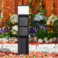 Lampe A Prise Electrique Papacal Led Noir, 1 Lumiere