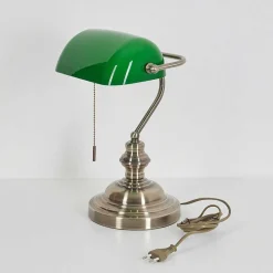 Lampe De Banquier Havsta Vieux Laiton, 1 Lumiere