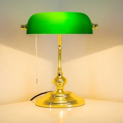 Lampe De Banquier Laiton, 1 Lumiere