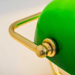 Lampe De Banquier Laiton, 1 Lumiere