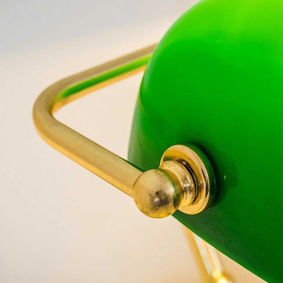 Lampe De Banquier Laiton, 1 Lumiere