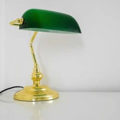 Lampe De Banquier Laiton, 1 Lumiere