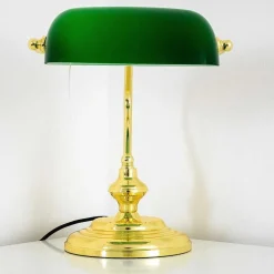 Lampe De Banquier Laiton, 1 Lumiere