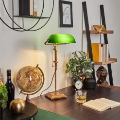 Lampe De Banquier Ragaz Bronze, 1 Lumiere