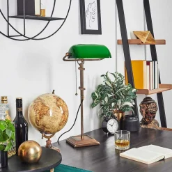 Lampe De Banquier Ragaz Bronze, 1 Lumiere