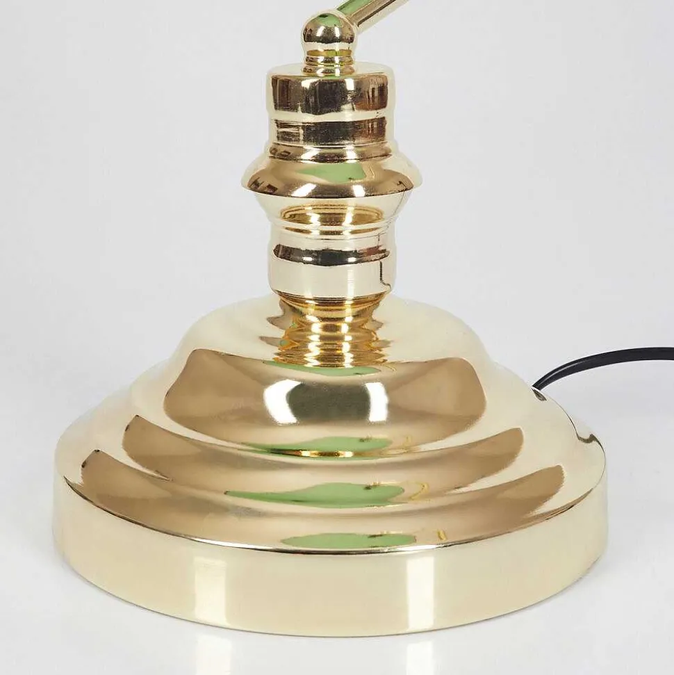 Lampe De Banquier Verte Or, Vert, Laiton, 1 Lumiere