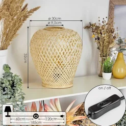 Lampe De Table Alavi Ecru, 1 Lumiere