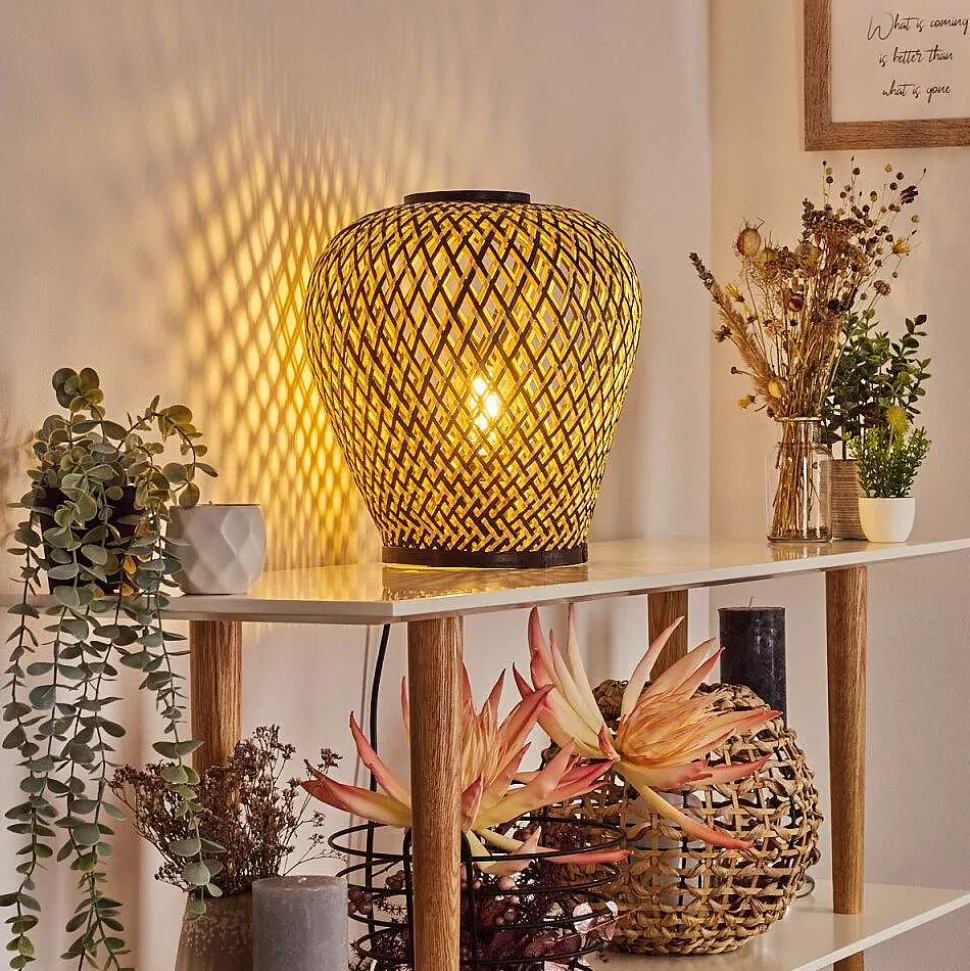 Lampe De Table Alavi Ecru, Noir, 1 Lumiere