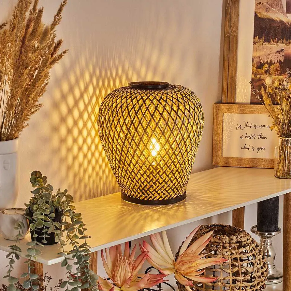 Lampe De Table Alavi Ecru, Noir, 1 Lumiere