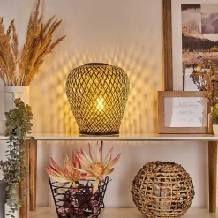 Lampe De Table Alavi Ecru, Noir, 1 Lumiere