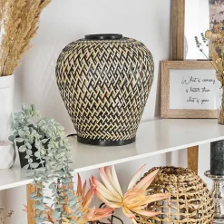 Lampe De Table Alavi Ecru, Noir, 1 Lumiere