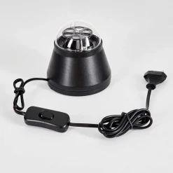 Lampe De Table Atabueira Led Noir, 1 Lumiere, Changeur De Couleurs