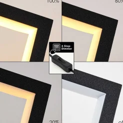 Lampe De Table Bacolod Led Noir, 1 Lumiere