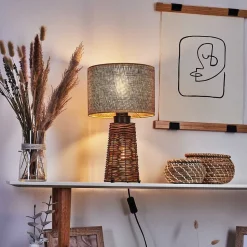 Lampe De Table Balifoudray Ecru, Noir, 1 Lumiere