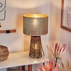 Lampe De Table Balifoudray Ecru, Noir, 1 Lumiere