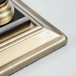 Lampe De Table Barbe Laiton, Noir, 1 Lumiere