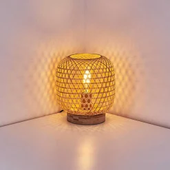 Lampe De Table Batumi Brun, 1 Lumiere