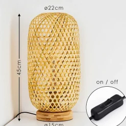 Lampe De Table Batumi Brun, 1 Lumiere