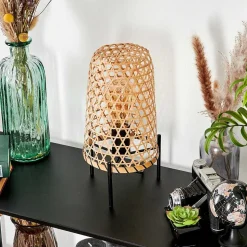 Lampe De Table Bauro Ecru, Noir, 1 Lumiere